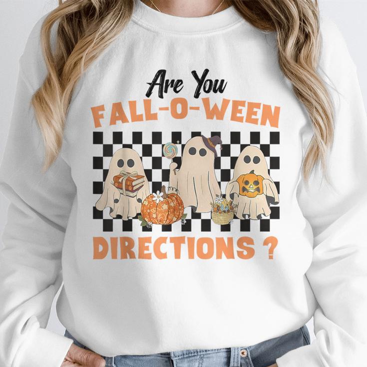 Are You Fall-O-Ween Directions Halloween Ghost Fall Teacher Unisex Sweatshirt, novelty gifts, funny gifts