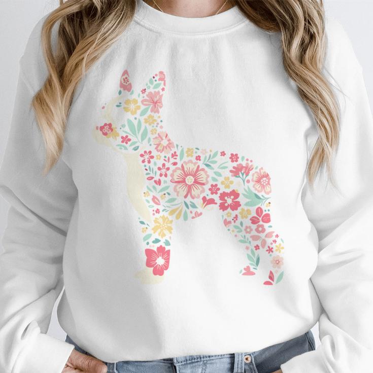 Floral FLower Boston Terrier Mom Grandma Unisex Sweatshirt, novelty gifts, funny gifts