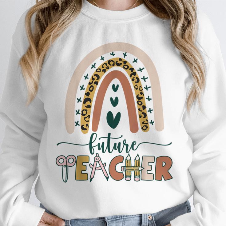 Future Teacher Boho Rainbow Leopard New Grad Student Unisex Sweatshirt, novelty gifts, funny gifts Future Teacher Boho Rainbow Leopard New Grad Student Unisex Sweatshirt, novelty gifts, funny gifts