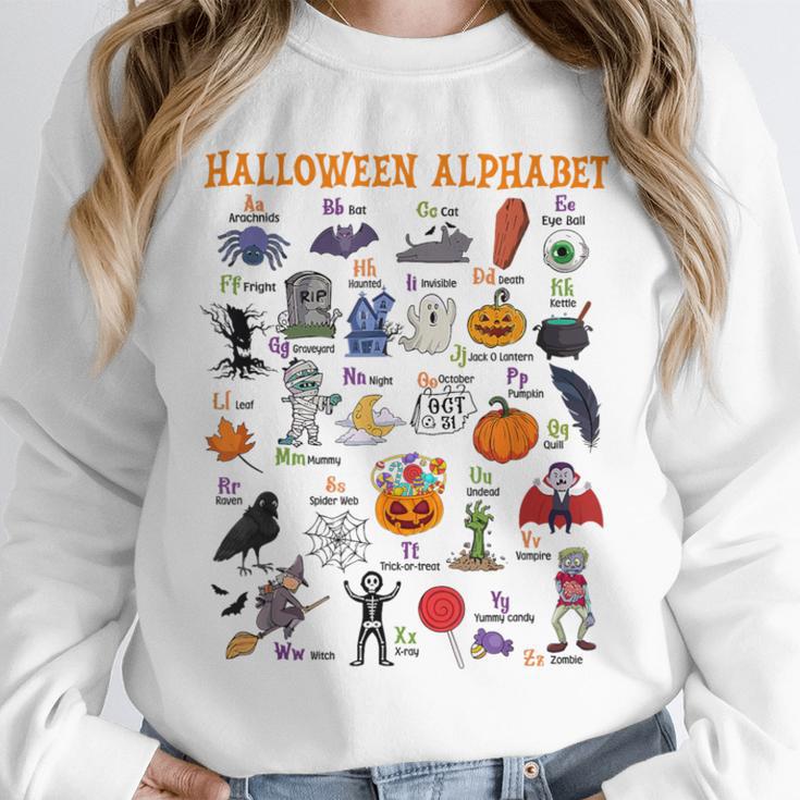 Halloween Alphabet ABCs Learning Kindergarten Teacher Unisex Sweatshirt, novelty gifts, funny gifts Halloween Alphabet ABCs Learning Kindergarten Teacher Unisex Sweatshirt, novelty gifts, funny gifts