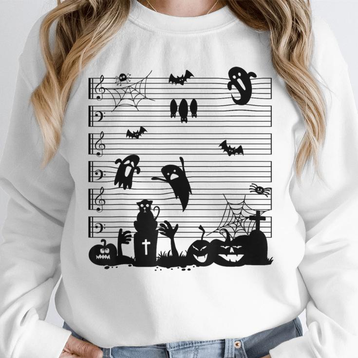 Halloween Music Note Clefs Spooky Ghost For Music Teacher Unisex Sweatshirt, novelty gifts, funny gifts Halloween Music Note Clefs Spooky Ghost For Music Teacher Unisex Sweatshirt, novelty gifts, funny gifts