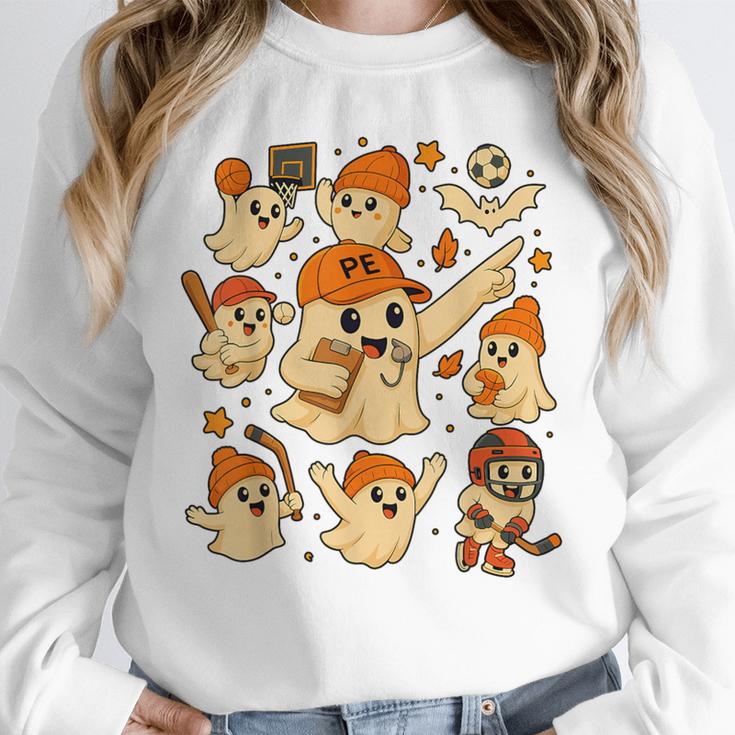 Halloween PE Teacher Costume Ghost Physical Education Unisex Sweatshirt, novelty gifts, funny gifts Halloween PE Teacher Costume Ghost Physical Education Unisex Sweatshirt, novelty gifts, funny gifts
