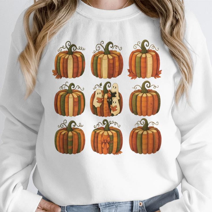Halloween Teacher Fall Book Pumpkin Retro Reading Unisex Sweatshirt, novelty gifts, funny gifts Halloween Teacher Fall Book Pumpkin Retro Reading Unisex Sweatshirt, novelty gifts, funny gifts