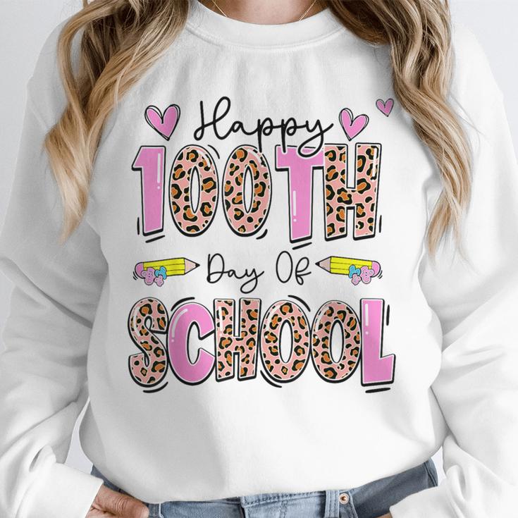 Happy 100th Day Of School Leopard Print Teacher Student Kids Unisex Sweatshirt, novelty gifts, funny gifts Happy 100th Day Of School Leopard Print Teacher Student Kids Unisex Sweatshirt, novelty gifts, funny gifts