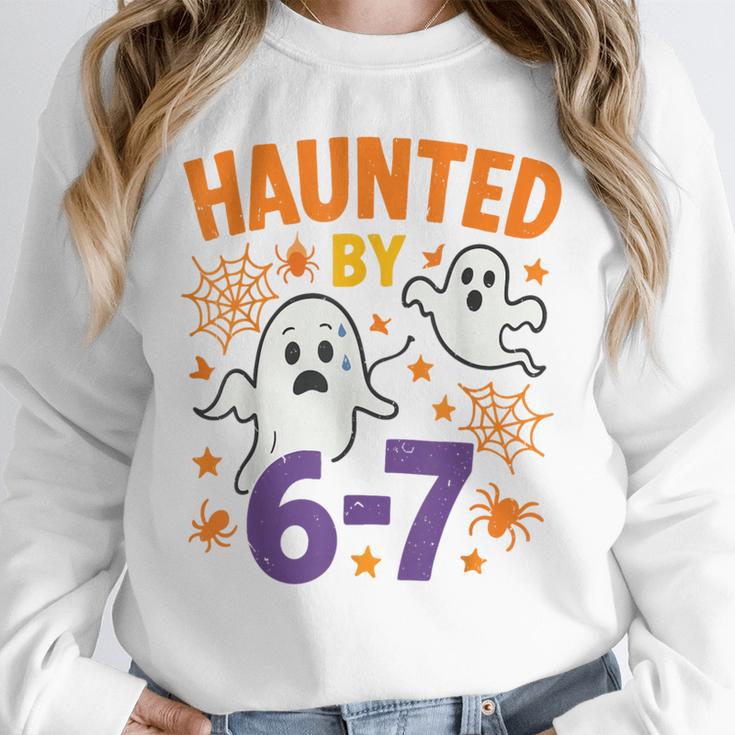 Haunted 67 Ghost Math Teacher Halloween Costume Math Pun Unisex Sweatshirt, novelty gifts, funny gifts Haunted 67 Ghost Math Teacher Halloween Costume Math Pun Unisex Sweatshirt, novelty gifts, funny gifts