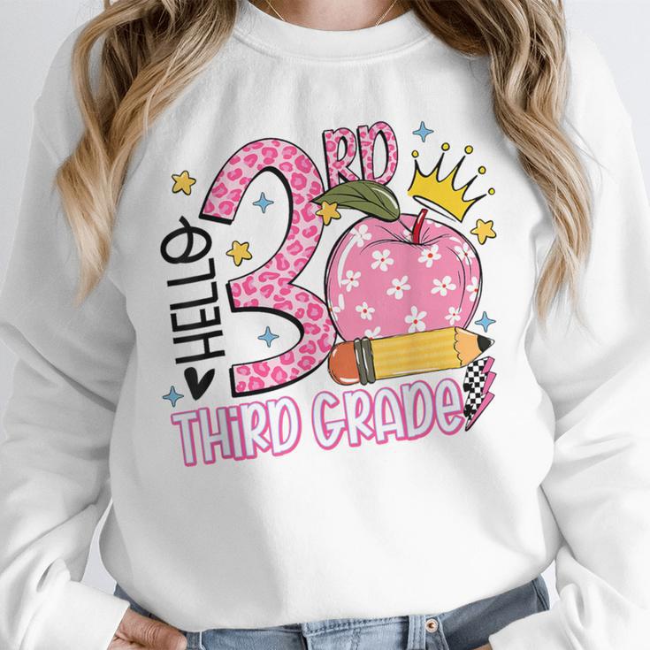 Hello 3rd Third Grade Back To School Pink Leopard Teacher Unisex Sweatshirt, novelty gifts, funny gifts Hello 3rd Third Grade Back To School Pink Leopard Teacher Unisex Sweatshirt, novelty gifts, funny gifts