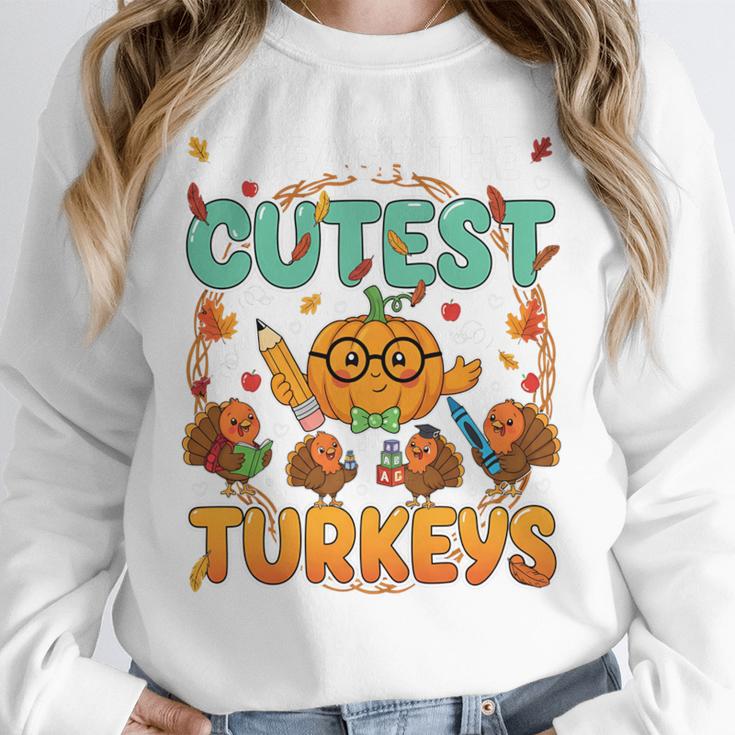 Humor I Teach The Cutest Turkeys Thanksgiving Teacher Unisex Sweatshirt, novelty gifts, funny gifts Humor I Teach The Cutest Turkeys Thanksgiving Teacher Unisex Sweatshirt, novelty gifts, funny gifts