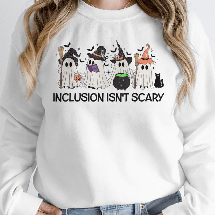 Inclusion Isn't Scary Boo Ghost Halloween Sped Teacher Unisex Sweatshirt, novelty gifts, funny gifts Inclusion Isn't Scary Boo Ghost Halloween Sped Teacher Unisex Sweatshirt, novelty gifts, funny gifts