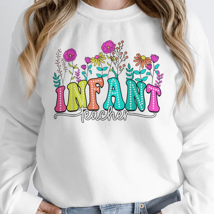 Infant Teacher Floral First Day Back To School Teaching Unisex Sweatshirt, novelty gifts, funny gifts