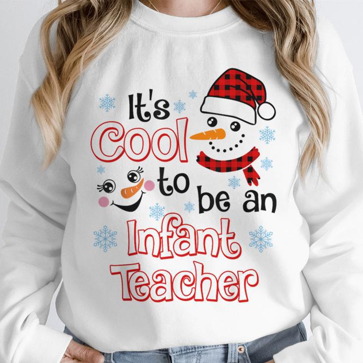 It's Cool To Be a Infant Teacher Snowman Winter Christmas Unisex Sweatshirt, novelty gifts, funny gifts