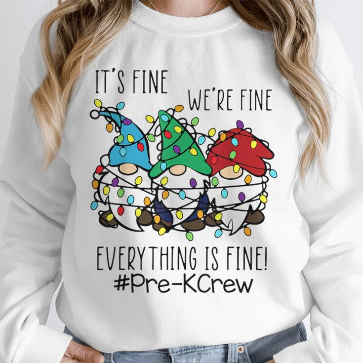 It's Fine We'Re Fine Gnome Pre-K Teacher Christmas Light For Men Women Unisex Sweatshirt, novelty gifts, funny gifts It's Fine We'Re Fine Gnome Pre-K Teacher Christmas Light For Men Women Unisex Sweatshirt, novelty gifts, funny gifts