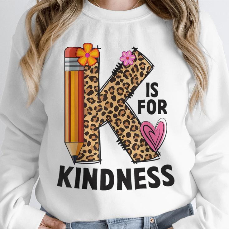 K Is For Kindness Unity Day Teacher Kids Unisex Sweatshirt, novelty gifts, funny gifts K Is For Kindness Unity Day Teacher Kids Unisex Sweatshirt, novelty gifts, funny gifts