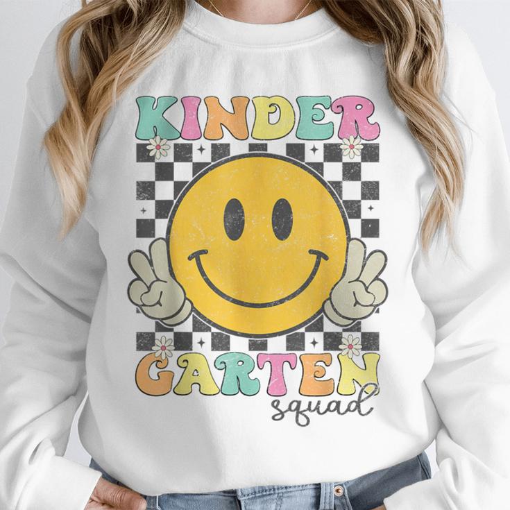Kindergarten Squad Smile Face Teachers Kids Back To School Unisex Sweatshirt, novelty gifts, funny gifts