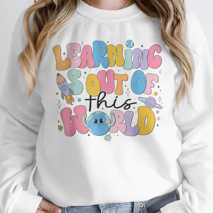 Learning Is Out Of This World Solar System Science Teacher Unisex Sweatshirt, novelty gifts, funny gifts Learning Is Out Of This World Solar System Science Teacher Unisex Sweatshirt, novelty gifts, funny gifts