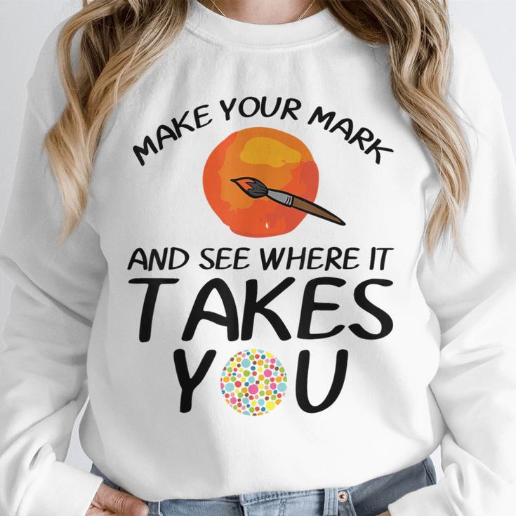 Make Mark Paintbrush International Dot Day Art Teacher Unisex Sweatshirt, novelty gifts, funny gifts Make Mark Paintbrush International Dot Day Art Teacher Unisex Sweatshirt, novelty gifts, funny gifts