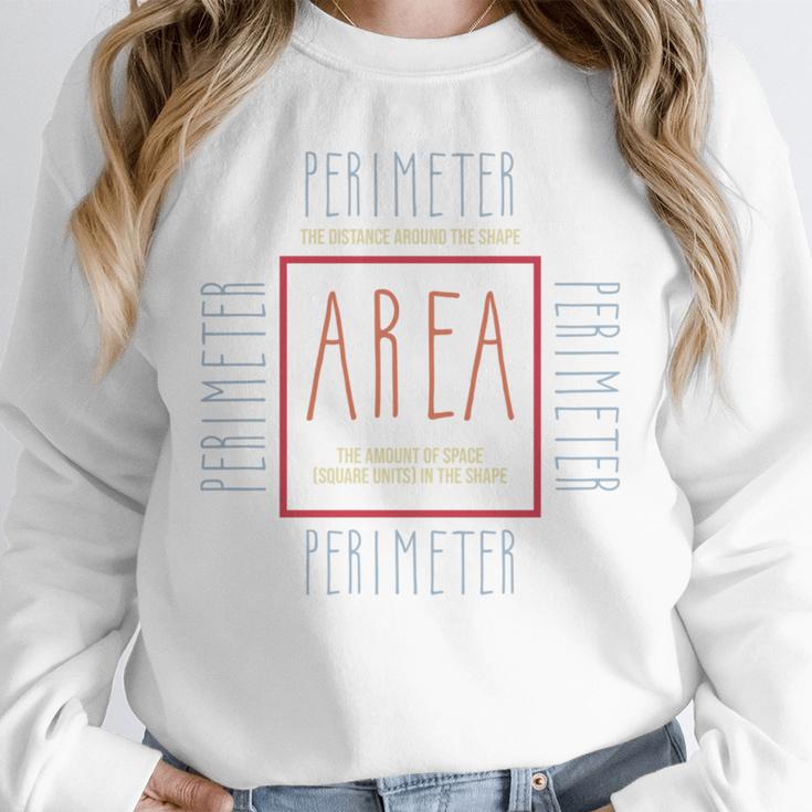Math Teacher Area Perimeter Cool Math Math Teacher Unisex Sweatshirt, novelty gifts, funny gifts