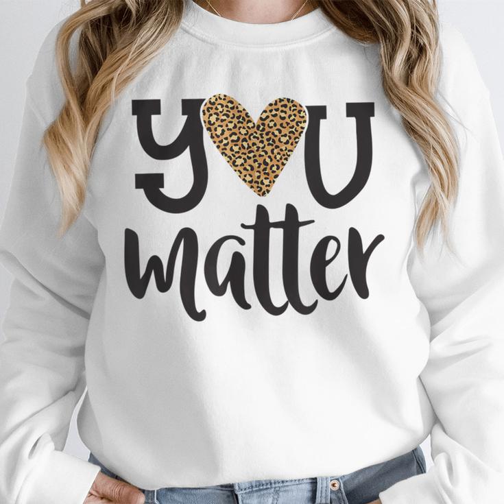 You Matter Leopard Print Teacher Kind Counselor Kindness Unisex Sweatshirt, novelty gifts, funny gifts You Matter Leopard Print Teacher Kind Counselor Kindness Unisex Sweatshirt, novelty gifts, funny gifts