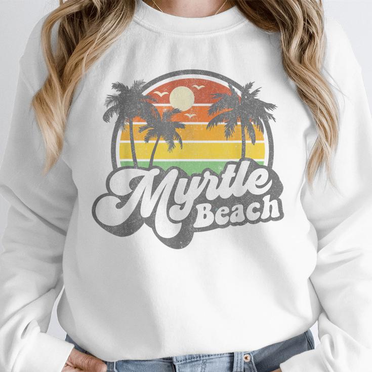 Myrtle Beach South Carolina Retro 70s Vintage Vacation Unisex Sweatshirt, novelty gifts, funny gifts