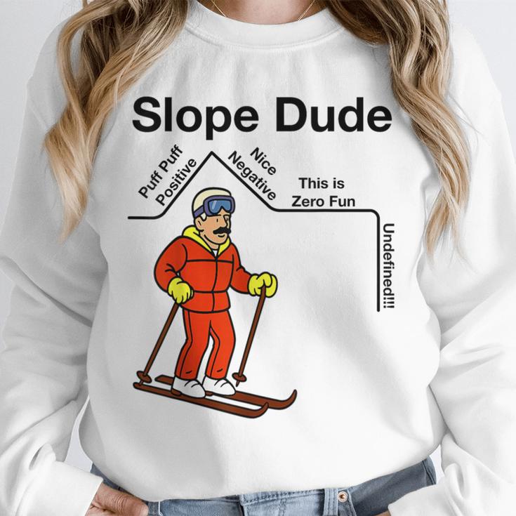Nerdy Slope Dude Geometry Algebra Math Teacher Unisex Sweatshirt, novelty gifts, funny gifts