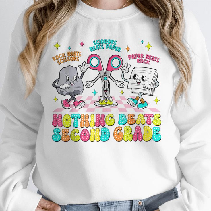 Nothing Beats 2nd Second Grade Back To School Teacher Kids Unisex Sweatshirt, novelty gifts, funny gifts