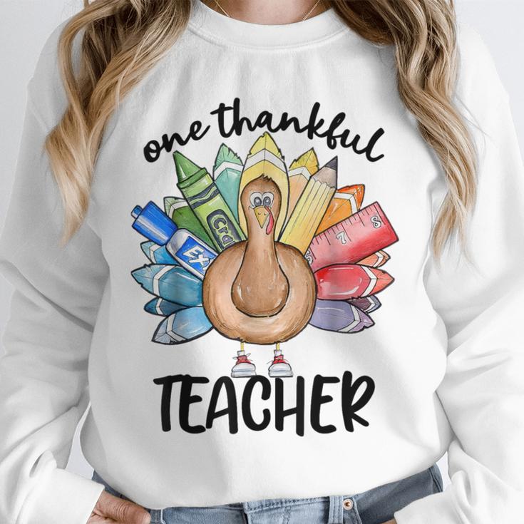 One Thankful Teacher Turkey Pencil Thanksgiving Teachers Unisex Sweatshirt, novelty gifts, funny gifts One Thankful Teacher Turkey Pencil Thanksgiving Teachers Unisex Sweatshirt, novelty gifts, funny gifts