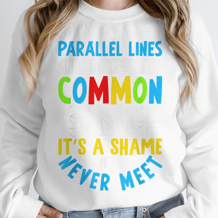 Parallel Lines Math Pun – Teacher Humor Unisex Sweatshirt, novelty gifts, funny gifts Parallel Lines Math Pun – Teacher Humor Unisex Sweatshirt, novelty gifts, funny gifts
