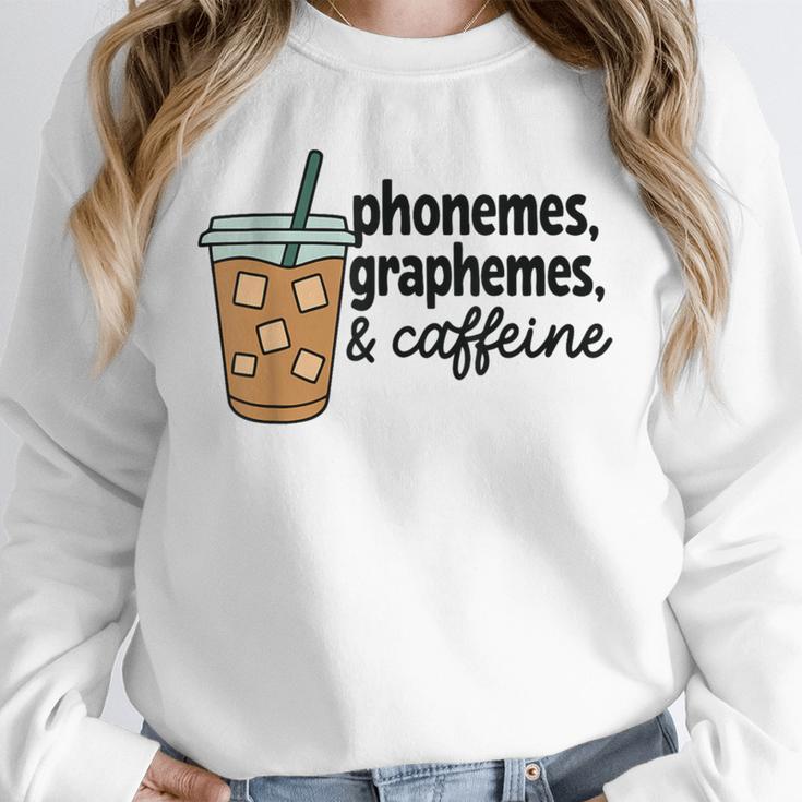 Phonemes Graphemes And Caffeine Coffee Teacher Appreciation Unisex Sweatshirt, novelty gifts, funny gifts Phonemes Graphemes And Caffeine Coffee Teacher Appreciation Unisex Sweatshirt, novelty gifts, funny gifts