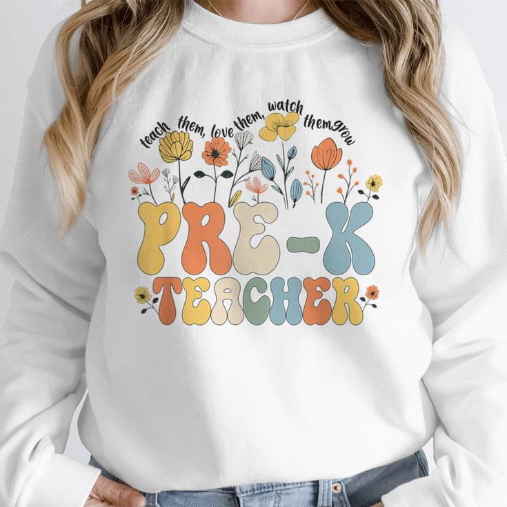 Pre-k Teacher Appreciation Teaching Wildflowers Unisex Sweatshirt, novelty gifts, funny gifts Pre-k Teacher Appreciation Teaching Wildflowers Unisex Sweatshirt, novelty gifts, funny gifts