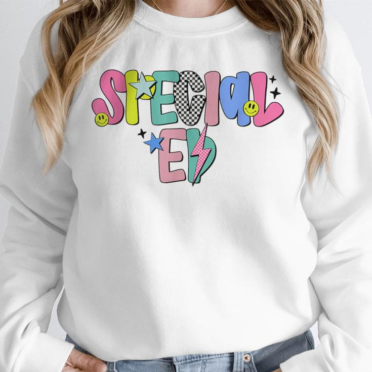 Retro Checkered Special Education Teacher Back To School Unisex Sweatshirt, novelty gifts, funny gifts Retro Checkered Special Education Teacher Back To School Unisex Sweatshirt, novelty gifts, funny gifts