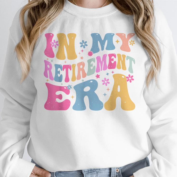 Retro Groovy Retirement Era Retired Teacher Unisex Sweatshirt, novelty gifts, funny gifts