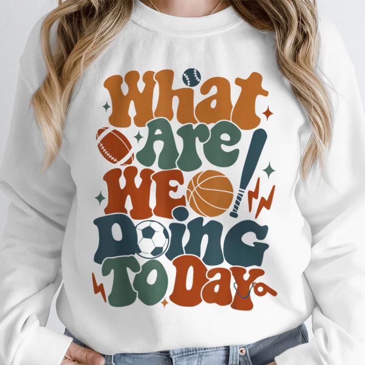 Retro PE Teacher What Are We Doing Today School Coach Women Unisex Sweatshirt, novelty gifts, funny gifts Retro PE Teacher What Are We Doing Today School Coach Women Unisex Sweatshirt, novelty gifts, funny gifts
