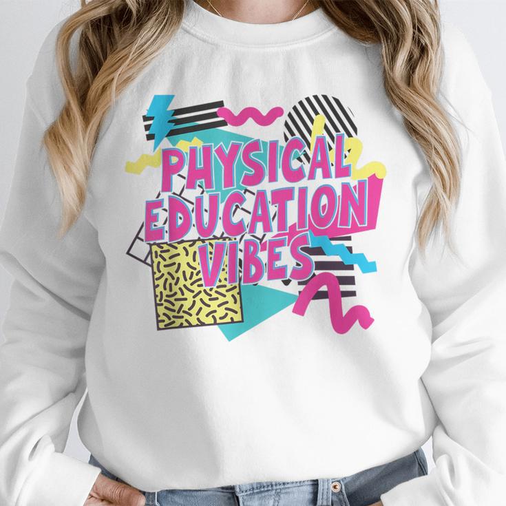 Retro Physical Education Vibes Gym Teacher Phys Ed Teacher Unisex Sweatshirt, novelty gifts, funny gifts