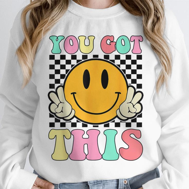 You Got This Retro Smile Motivational Testing Day Teacher Unisex Sweatshirt, novelty gifts, funny gifts