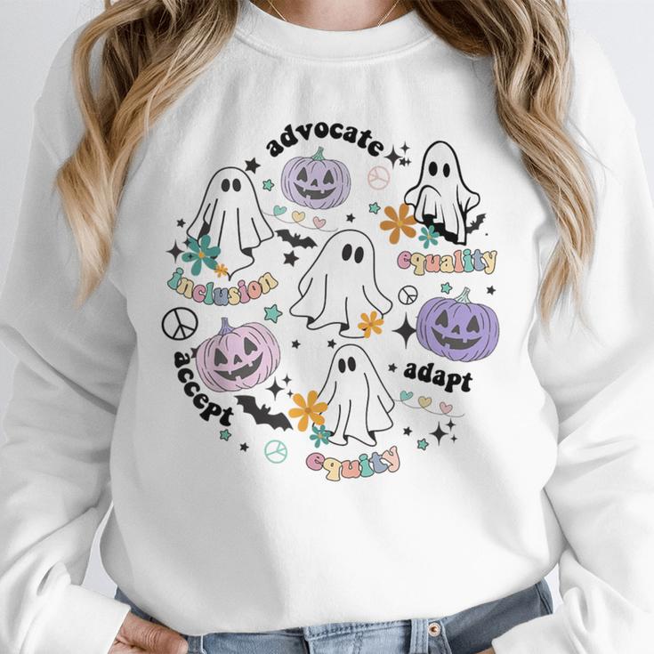 Special Education Teacher Halloween Pumpkin Ghost Inclusion Unisex Sweatshirt, novelty gifts, funny gifts Special Education Teacher Halloween Pumpkin Ghost Inclusion Unisex Sweatshirt, novelty gifts, funny gifts