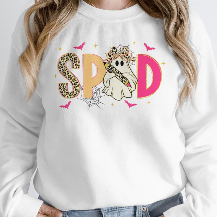 Sped Teacher Halloween Ghost Special Education Preppy Fall Unisex Sweatshirt, novelty gifts, funny gifts Sped Teacher Halloween Ghost Special Education Preppy Fall Unisex Sweatshirt, novelty gifts, funny gifts