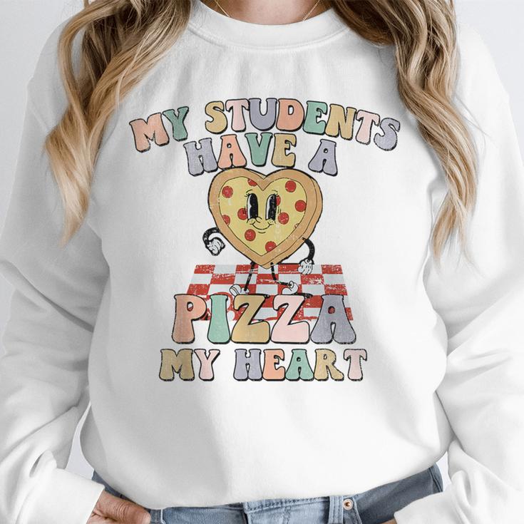 My Students Have A Pizza-My-Heart Valentines Day Teacher Unisex Sweatshirt, novelty gifts, funny gifts