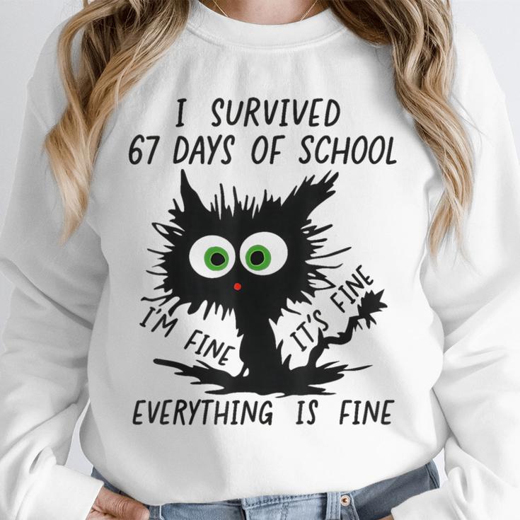I Survived 67 Days Of School Teachers Students Humor Unisex Sweatshirt, novelty gifts, funny gifts
