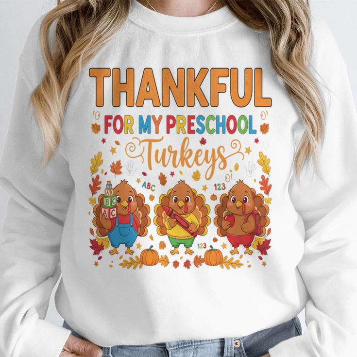 Teach Thanksgiving Teacher Thankful For My Preschool Turkeys Unisex Sweatshirt, novelty gifts, funny gifts Teach Thanksgiving Teacher Thankful For My Preschool Turkeys Unisex Sweatshirt, novelty gifts, funny gifts