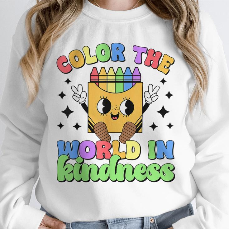 Teacher Back To School Color In Kindness Crayon Pencil Unisex Sweatshirt, novelty gifts, funny gifts Teacher Back To School Color In Kindness Crayon Pencil Unisex Sweatshirt, novelty gifts, funny gifts