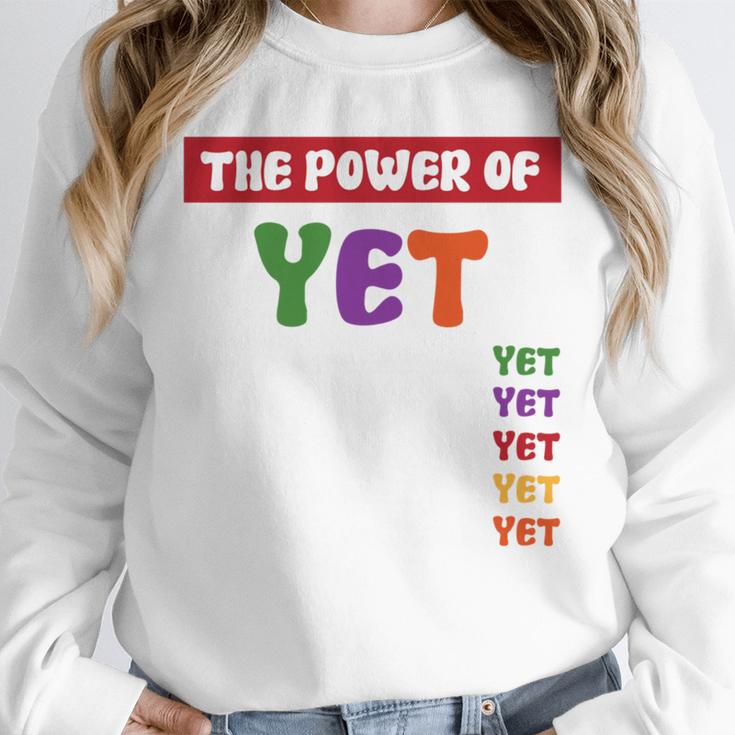 Teacher Growth Mindset Power Of Yet Unisex Sweatshirt, novelty gifts, funny gifts Teacher Growth Mindset Power Of Yet Unisex Sweatshirt, novelty gifts, funny gifts