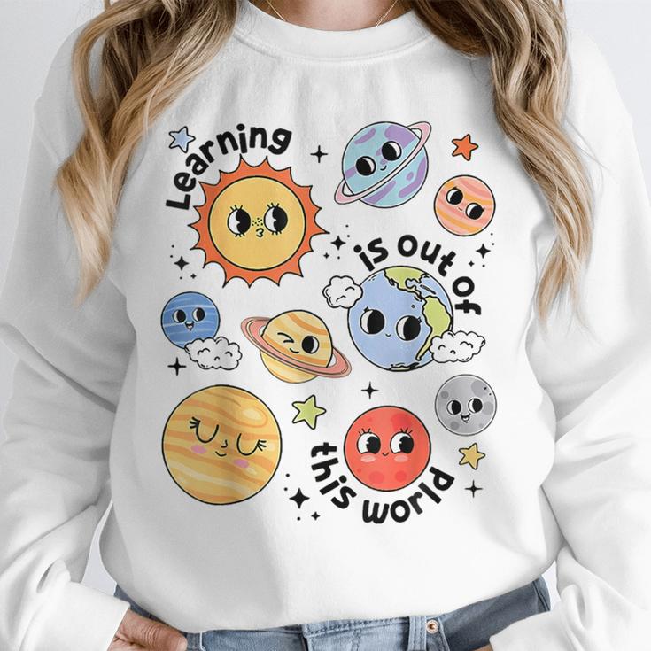 Teacher Space Science Learning Is Out Of World Solar System Unisex Sweatshirt, novelty gifts, funny gifts Teacher Space Science Learning Is Out Of World Solar System Unisex Sweatshirt, novelty gifts, funny gifts