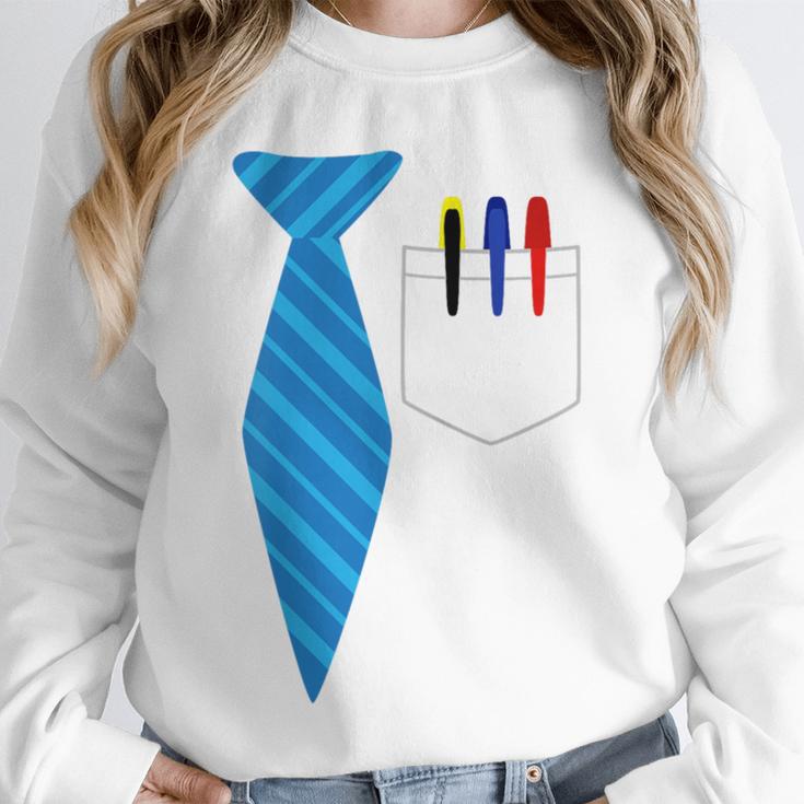 Teacher Tie & Pocket Protector Costume School Unisex Sweatshirt, novelty gifts, funny gifts Teacher Tie & Pocket Protector Costume School Unisex Sweatshirt, novelty gifts, funny gifts