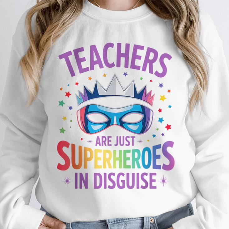 Teachers Are Just Superheroes In Disguise Back To School Unisex Sweatshirt, novelty gifts, funny gifts Teachers Are Just Superheroes In Disguise Back To School Unisex Sweatshirt, novelty gifts, funny gifts