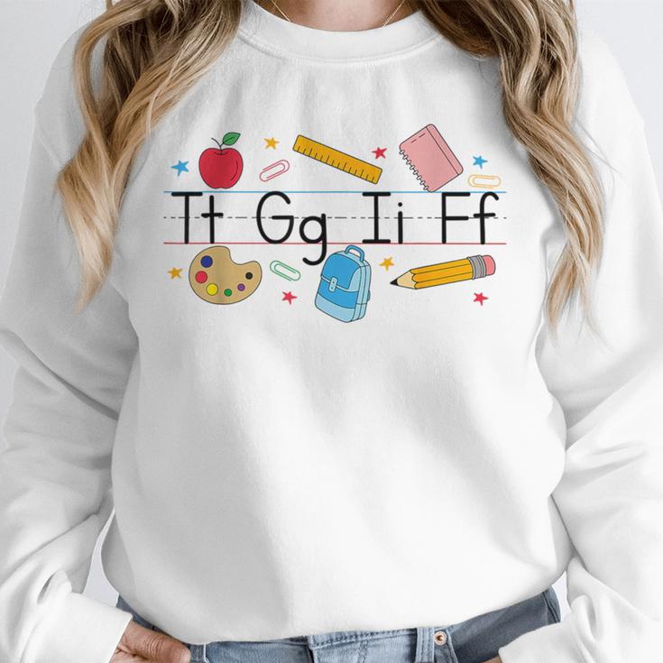 TGIF Teacher Alphabet Kindergarten Teacher Appreciation Unisex Sweatshirt, novelty gifts, funny gifts TGIF Teacher Alphabet Kindergarten Teacher Appreciation Unisex Sweatshirt, novelty gifts, funny gifts