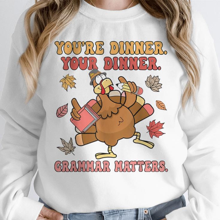 Thanksgiving Grammar Thankful English Teacher Fall Turkey Unisex Sweatshirt, novelty gifts, funny gifts Thanksgiving Grammar Thankful English Teacher Fall Turkey Unisex Sweatshirt, novelty gifts, funny gifts