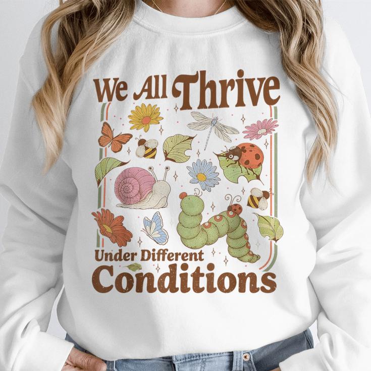 We All Thrive Under Different Conditions SPED Teacher Unisex Sweatshirt, novelty gifts, funny gifts We All Thrive Under Different Conditions SPED Teacher Unisex Sweatshirt, novelty gifts, funny gifts