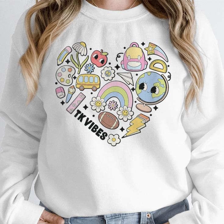 TK Vibes Back To School TK Kid Girl TK Team TK Teacher Women Unisex Sweatshirt, novelty gifts, funny gifts