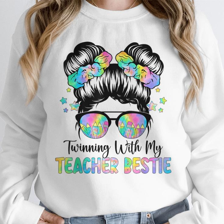 Twin Day Friends Teacher Twinning With My Bestie Unisex Sweatshirt, novelty gifts, funny gifts Twin Day Friends Teacher Twinning With My Bestie Unisex Sweatshirt, novelty gifts, funny gifts