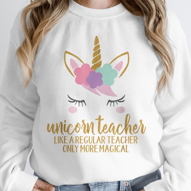 Unicorn Teacher Shirt For Women School Teacher Unisex Sweatshirt, novelty gifts, funny gifts