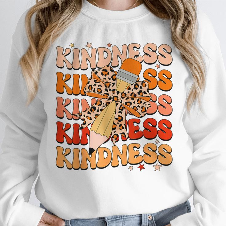 Unity Day Orange Kindness Teacher Bow Anti Bullying Be Kind Unisex Sweatshirt, novelty gifts, funny gifts